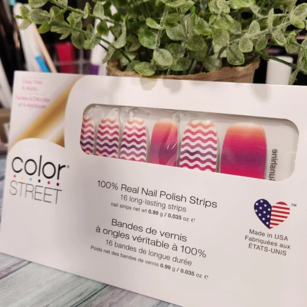 Color Street Pink Press On Nail Design